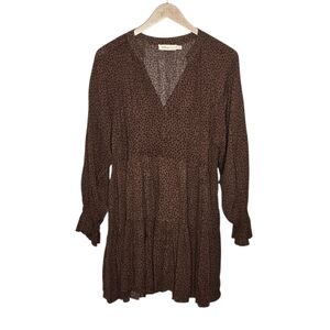 Millibon Animal Print Tier Ruffled Dress